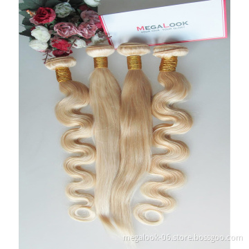 Wholesale Cheap 10A Grade 613 Blonde Indian Virgin Body Wave Cuticle Aligned Human Hair Bundles